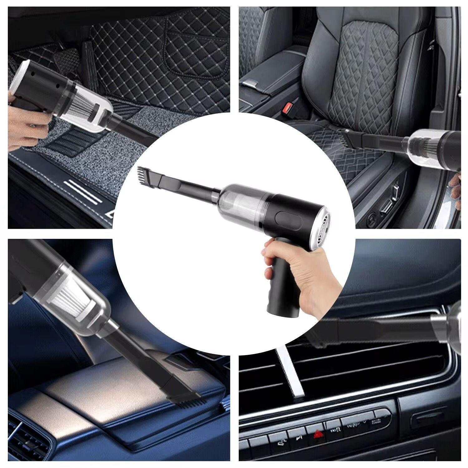 🚗 Mini Aspiradora Inalámbrica 3 en 1 Recargable USB para Carro y Hogar