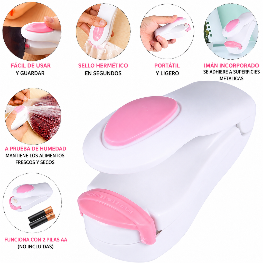 🔥 Mini Sellador de Bolsas Portátil | Conserva tus Alimentos Frescos por Más Tiempo