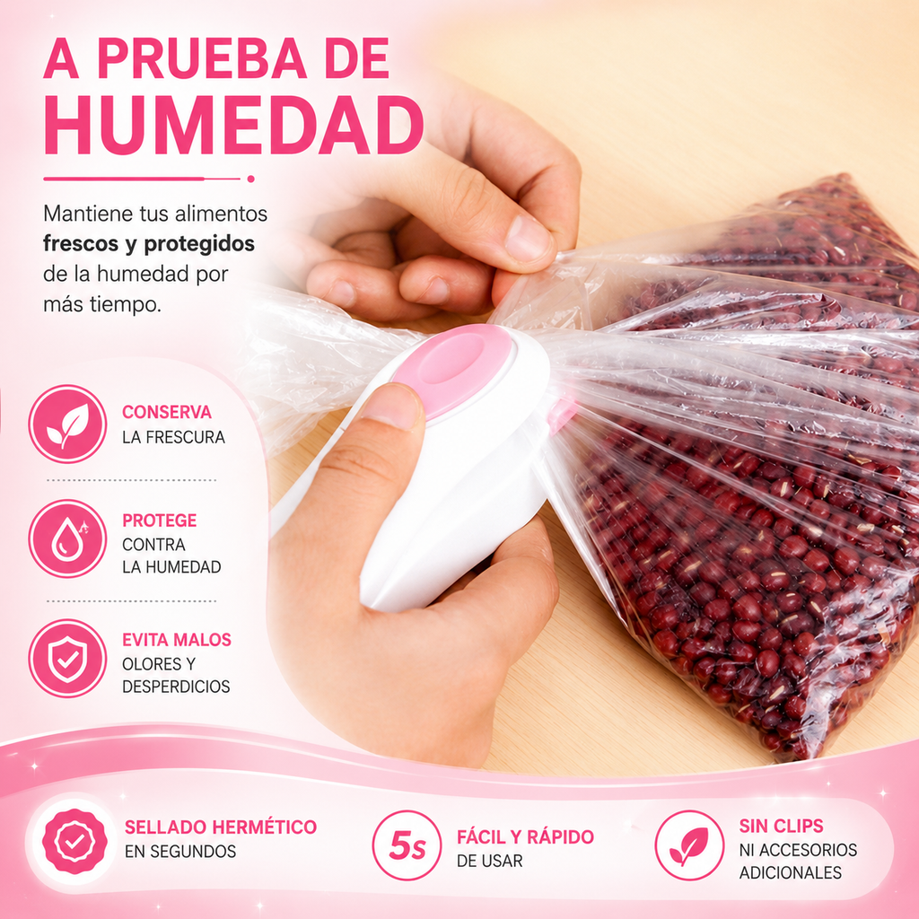 🔥 Mini Sellador de Bolsas Portátil | Conserva tus Alimentos Frescos por Más Tiempo