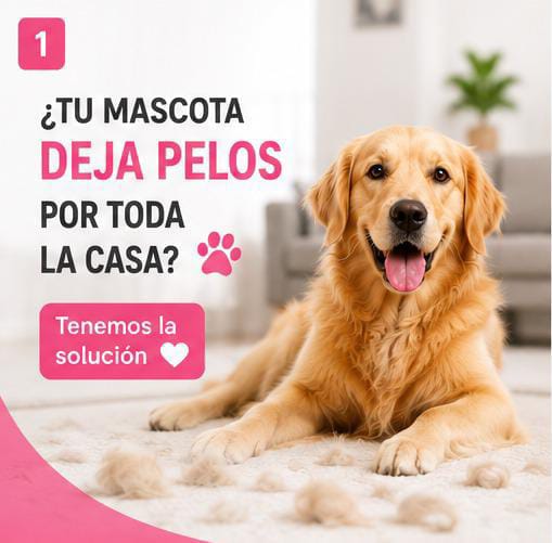 🐶 Cepillo a Vapor para Mascotas | Elimina Pelo y Masajea.