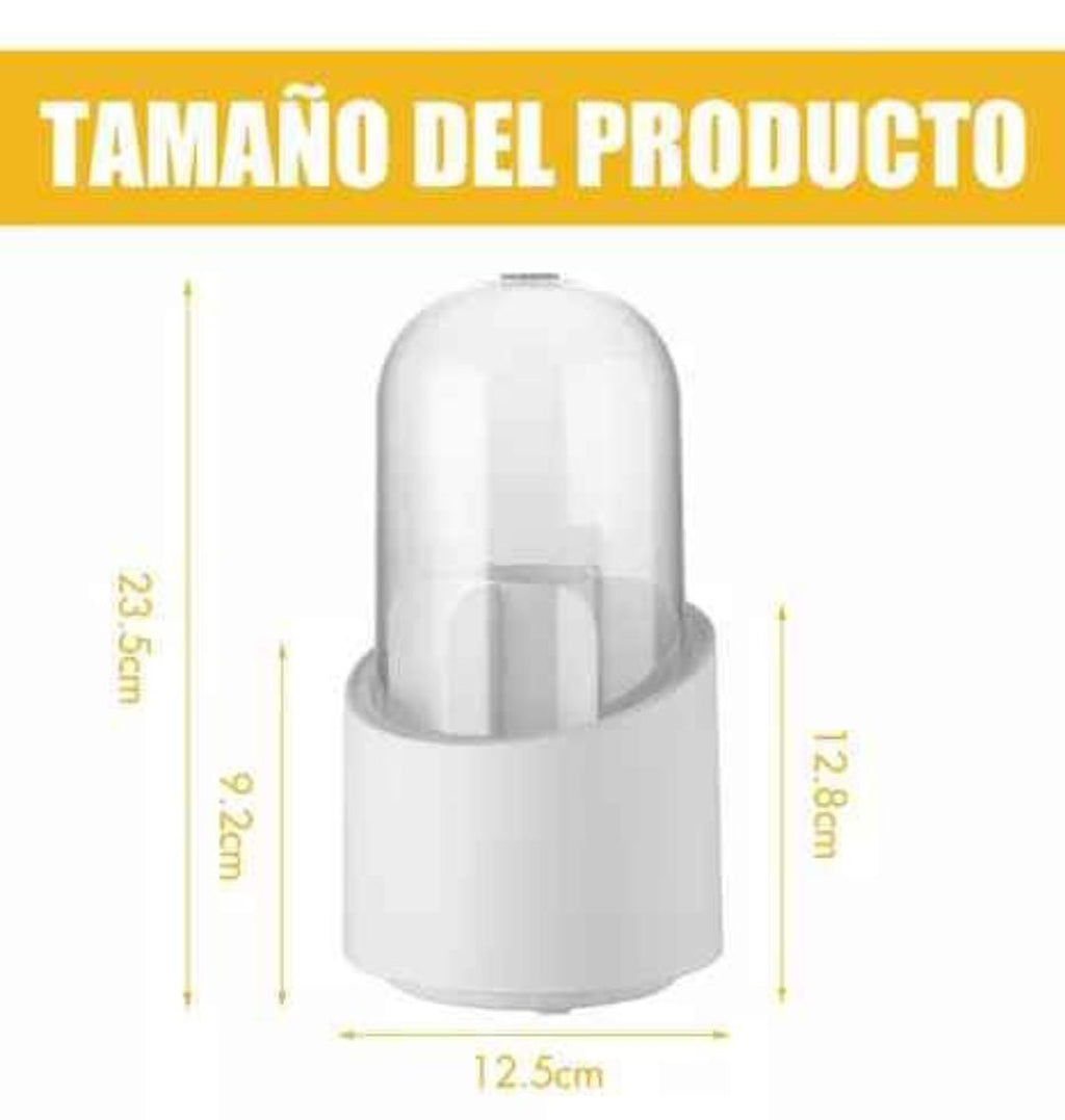 💄 Organizador de Brochas de Maquillaje con Tapa Antipolvo