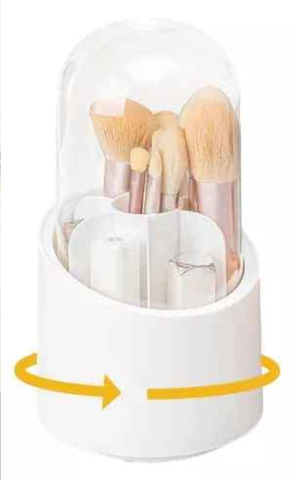 💄 Organizador de Brochas de Maquillaje con Tapa Antipolvo