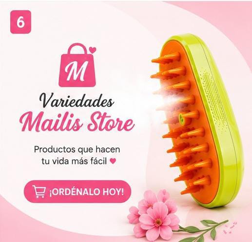 🐶 Cepillo a Vapor para Mascotas | Elimina Pelo y Masajea.