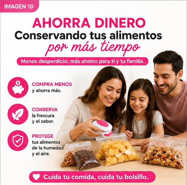 🔥 Mini Sellador de Bolsas Portátil | Conserva tus Alimentos Frescos por Más Tiempo