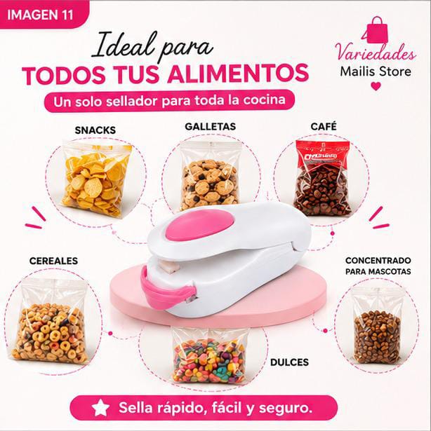 🔥 Mini Sellador de Bolsas Portátil | Conserva tus Alimentos Frescos por Más Tiempo