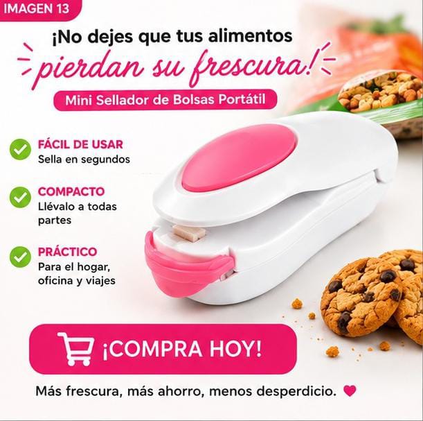 🔥 Mini Sellador de Bolsas Portátil | Conserva tus Alimentos Frescos por Más Tiempo