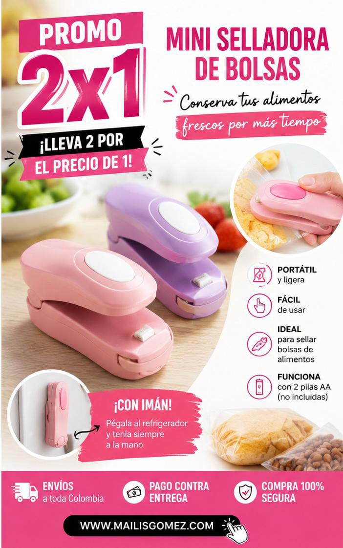 🔥 OFERTA 2X1 Mini Sellador de Bolsas Portátil