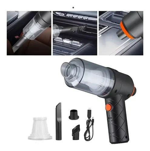 🚗 Mini Aspiradora Inalámbrica 3 en 1 Recargable USB para Carro y Hogar